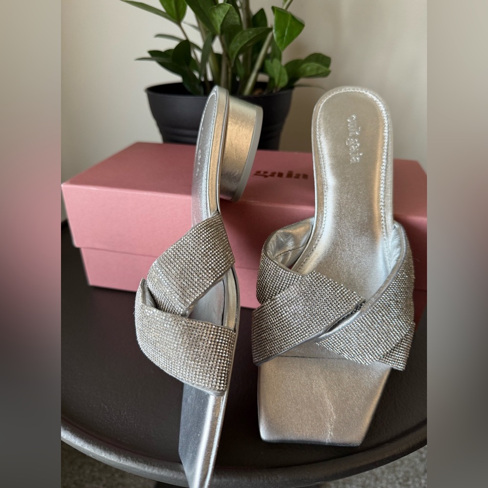 Cult Gaia Silver Women's Sandals